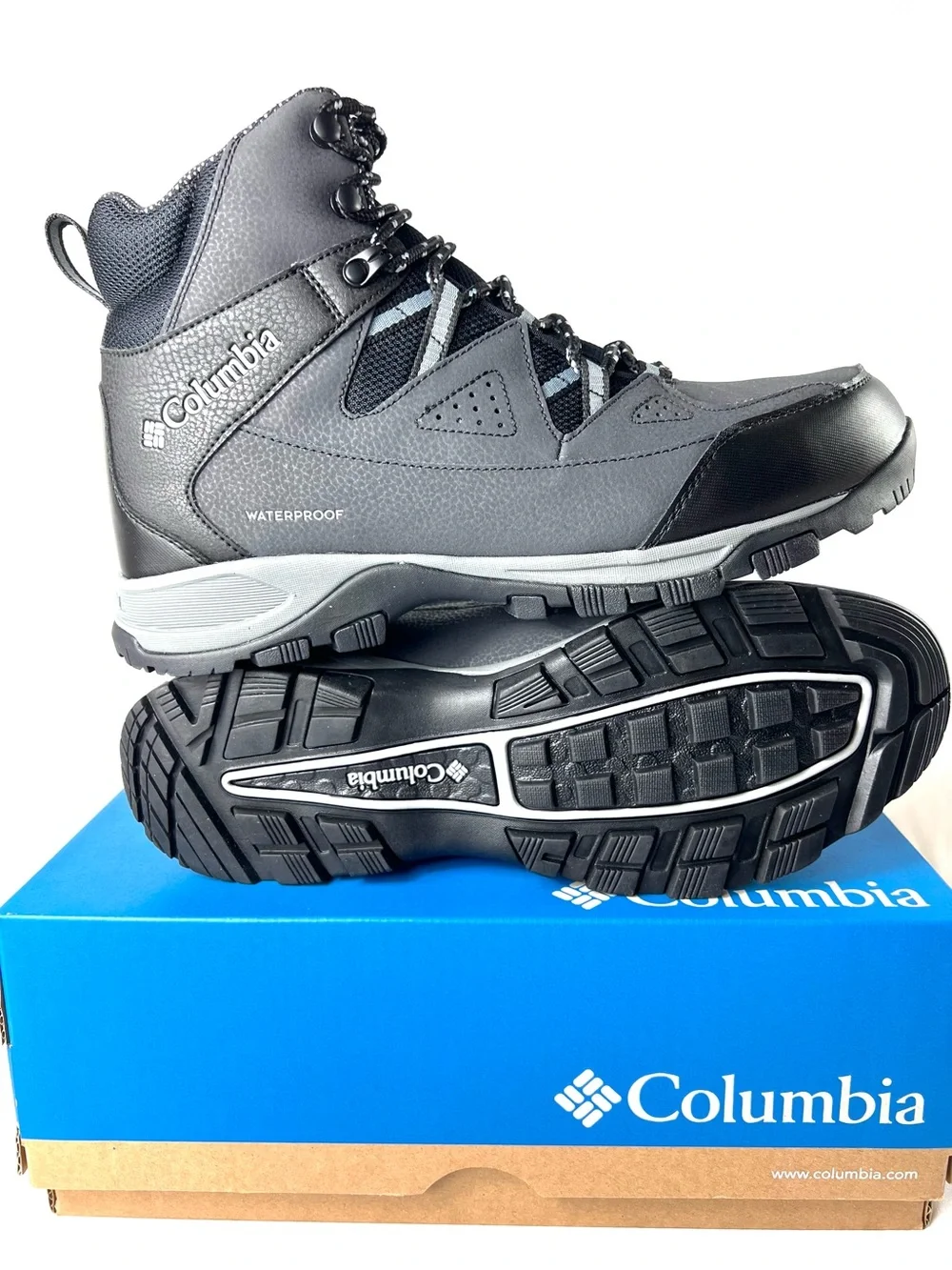 Columbia Waterproof 200G Insulation Gray/Black Size 11.5